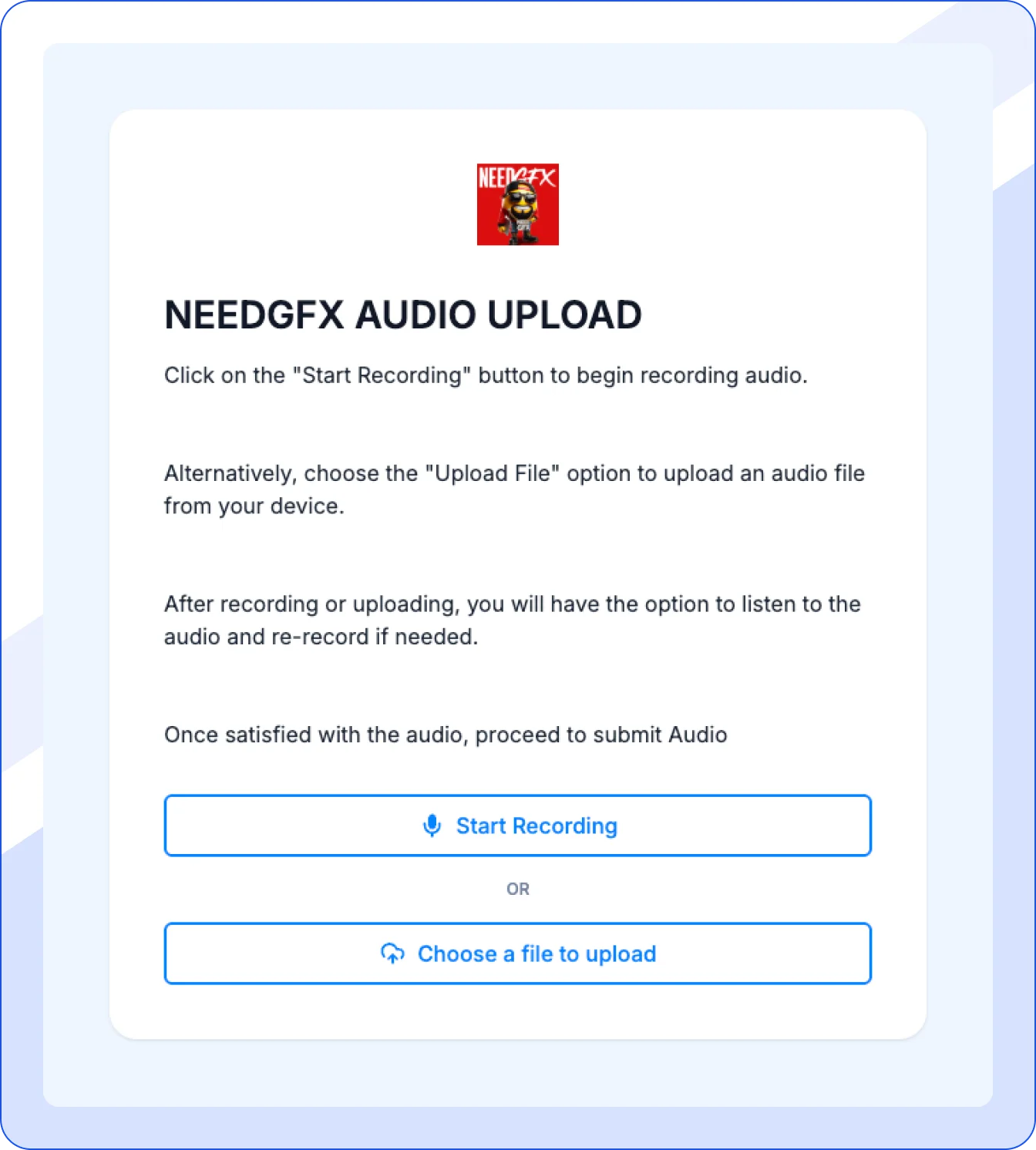 Collect customer reviews in audio format