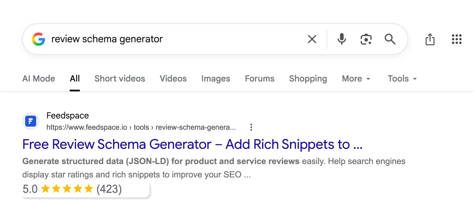 SEO-Rich Snippet preview