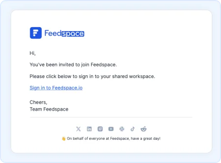 You've been invited to join Feedspace