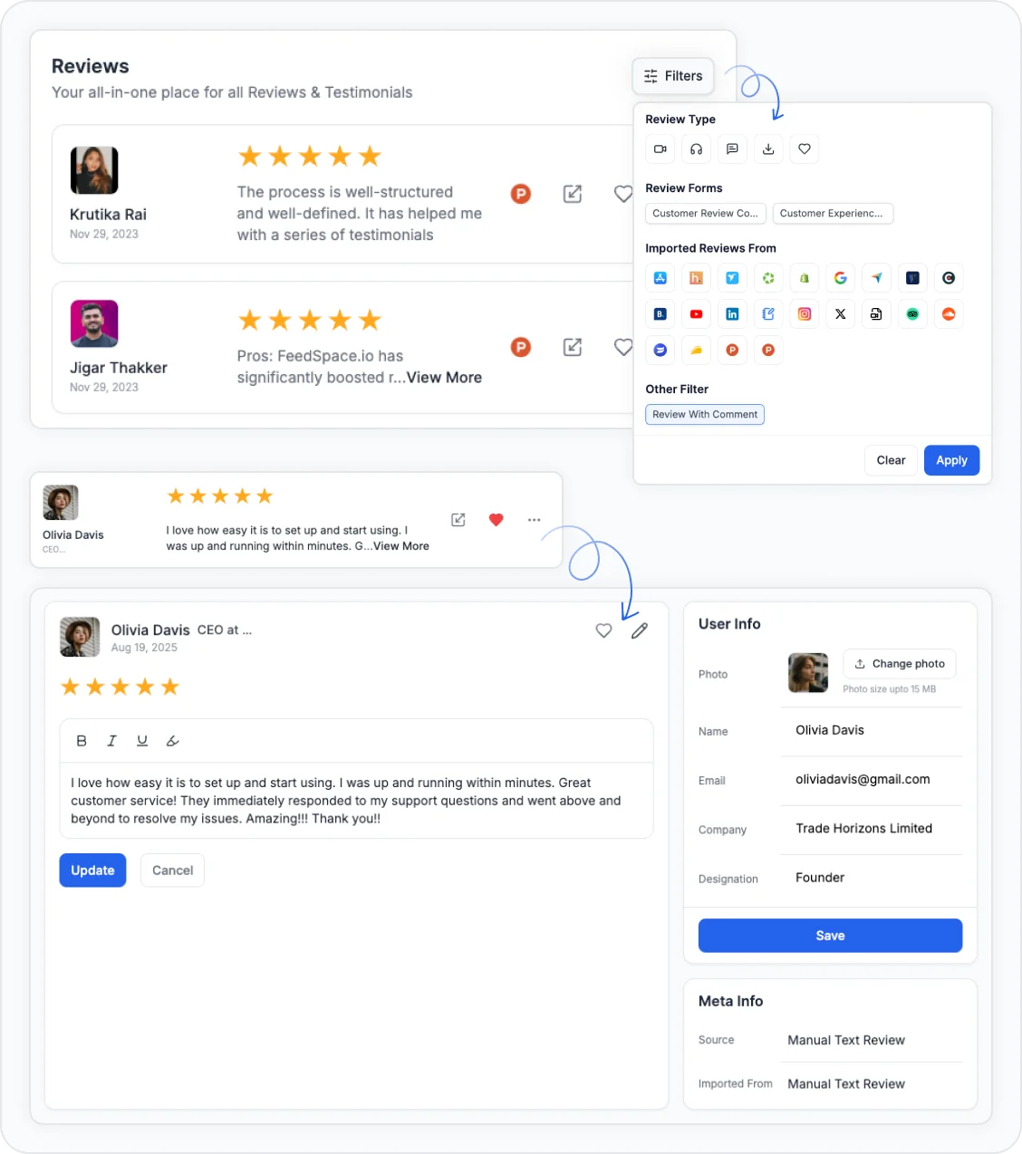 Manage All Your Reviews with Feedspace